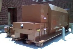 A new compactor before installation
